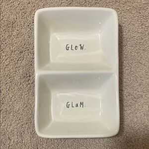 White Ceramic Glow and Glam Dish Set